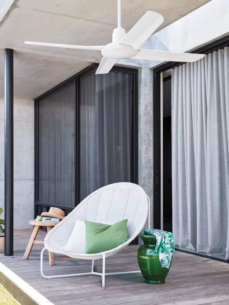 Buiten plafondventilator Nautilus Ø 132cm wit Beacon 9333509130475