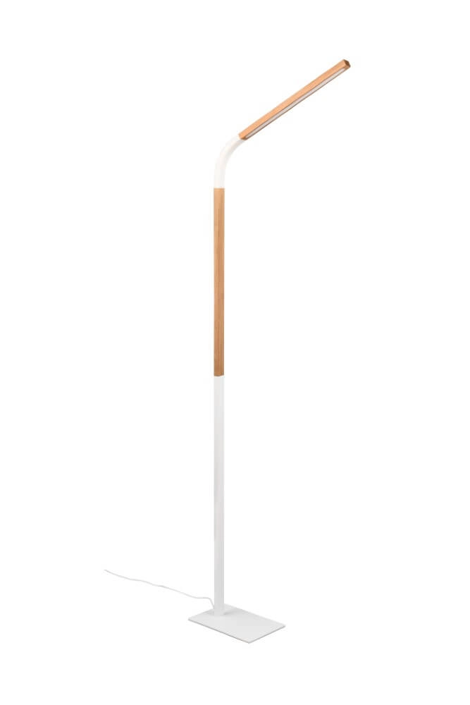 Flexibele leeslamp Norris wit met hout Trio 4017807600025