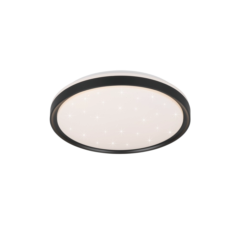 Plafonniere Solit zwart met sterreneffect Trio 4017807659559