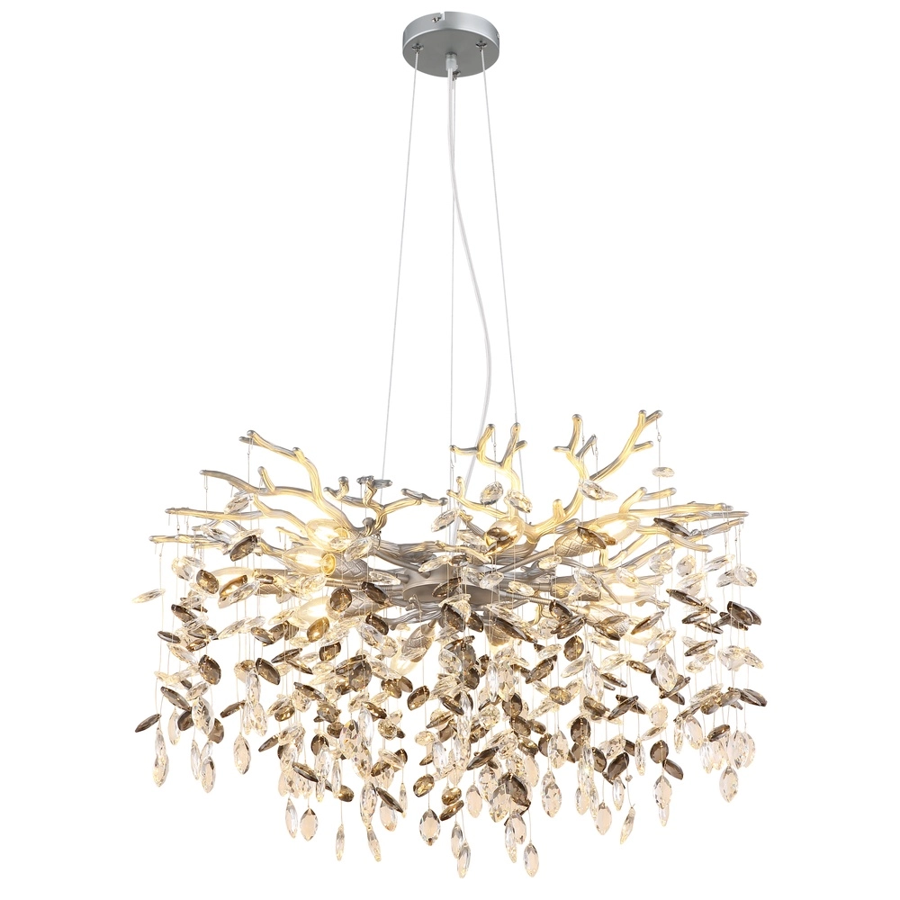 Hanglamp Queena zilvergrijs Ø 80cm