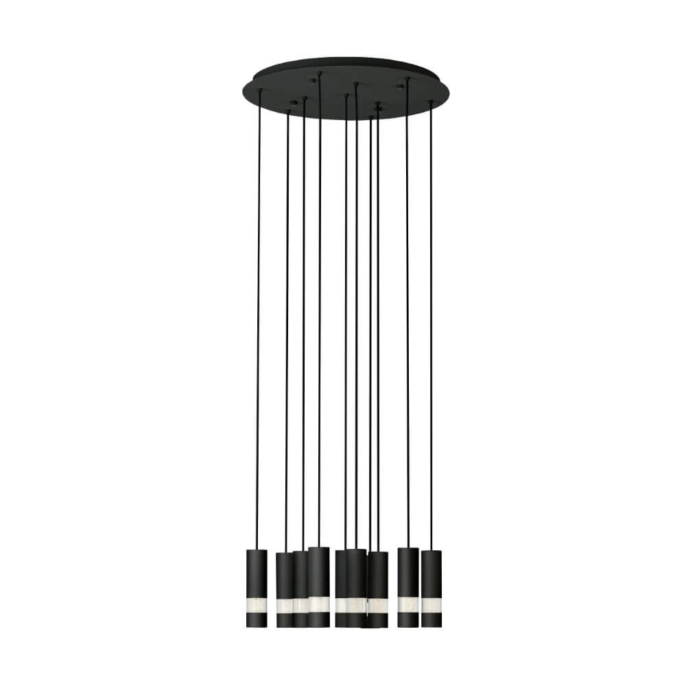 Ronde hanglamp Bernabeta zwart 10-lichts Ronde hanglamp Bernabeta zwart 10-lichts