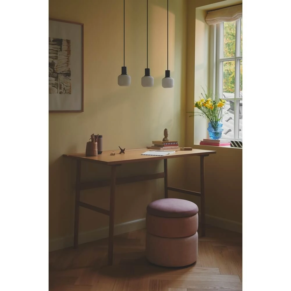 3-lichts hanglamp Milford zwart met wit Nordlux 5704924018671