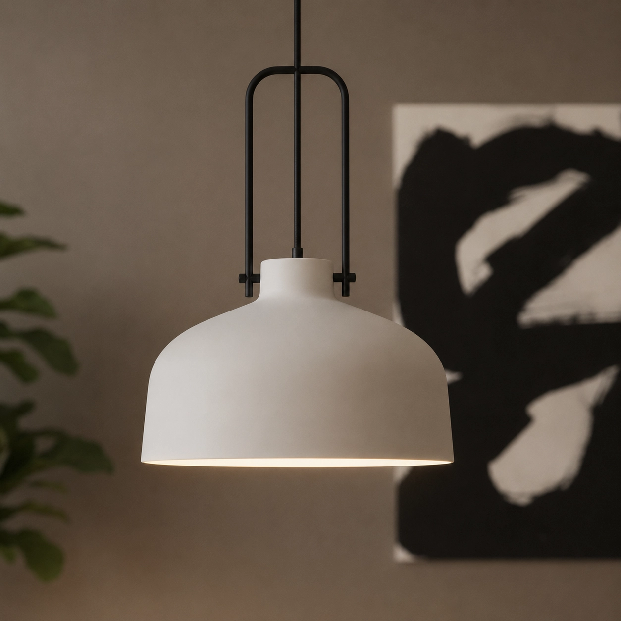 Witte hanglamp Mendoza Ø 37,5cm