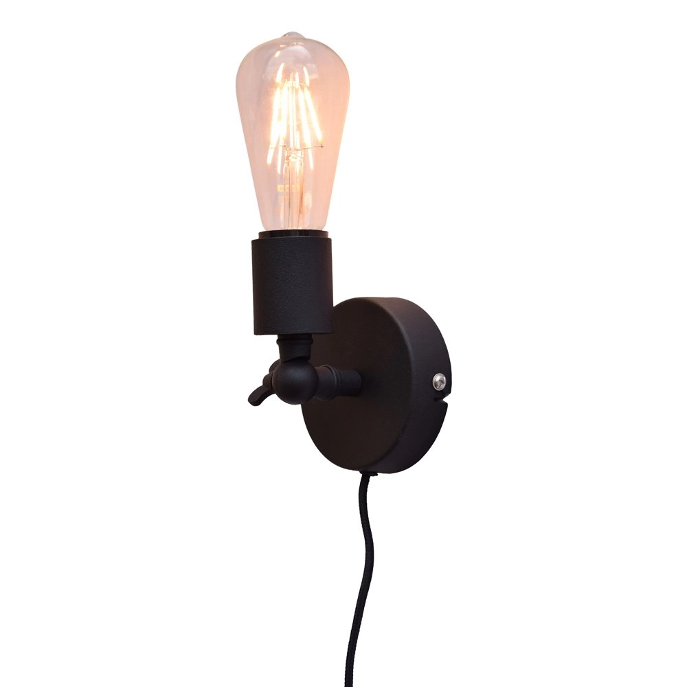 Retro sobere wandlamp Bulby Industrieel