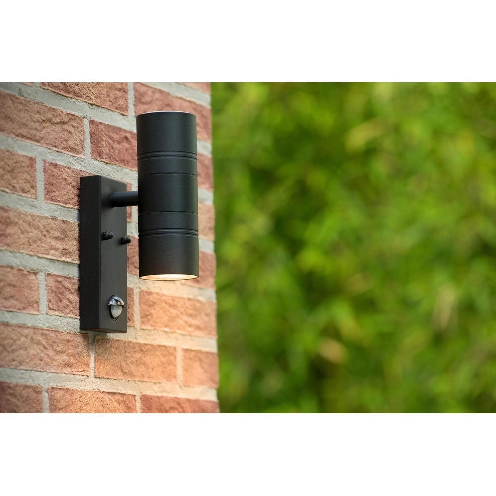 Wandspot Arne-Led Ir up en down zwart met sensor Lucide 5411212143877