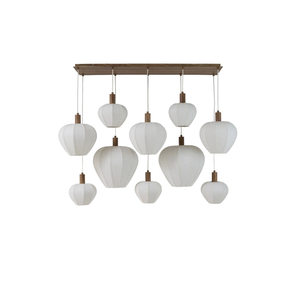 Japandi hanglamp Huxi 10-lichts