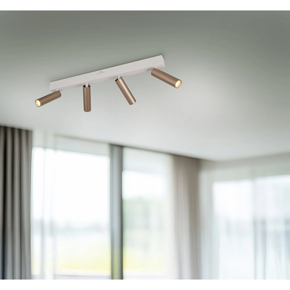 4-lichts opbouwspot Ambala mokka bruin Trio 4017807656107