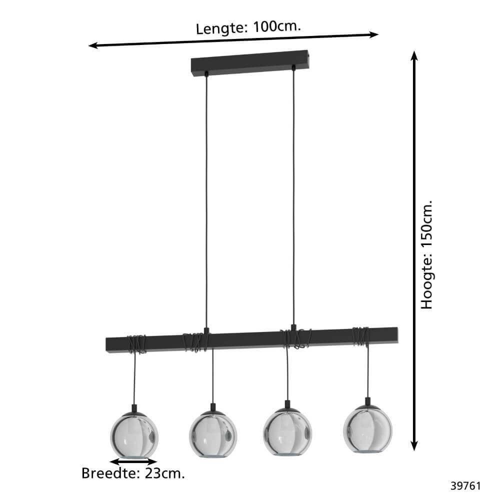 Eettafel hanglamp Argallo 4-lichts Stars of Light 9002759397616