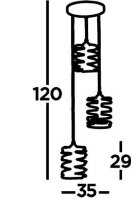 Hanglamp Spring vide Searchlight 5053423185729
