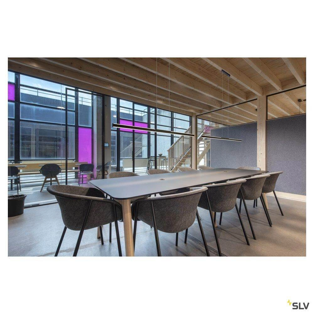 Zwarte hanglamp One Linear 2x15w - 140cm SLV 4024163262651