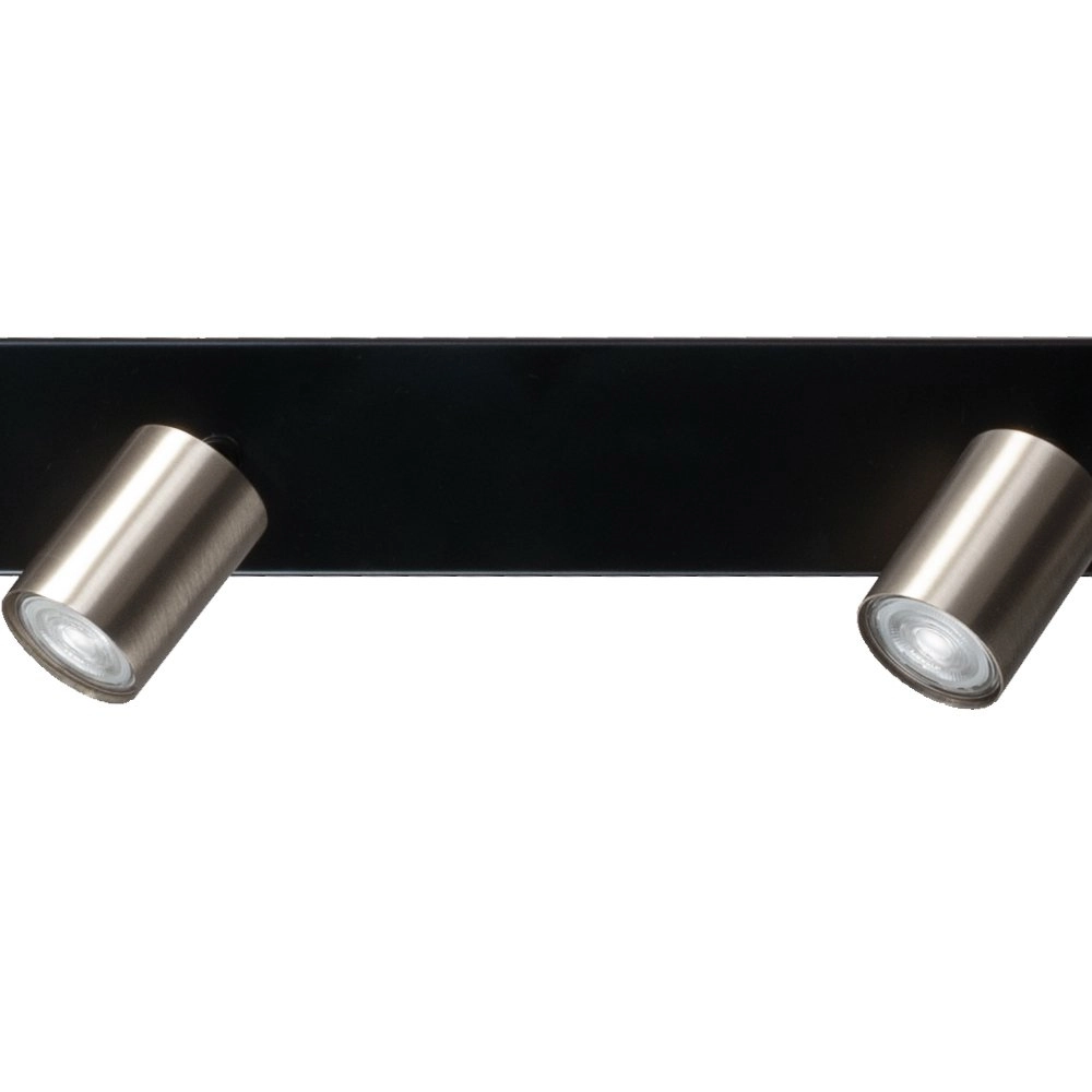 Zwarte plafondlamp Bounce met 5 nikkel spots Masterlight 8718121213873