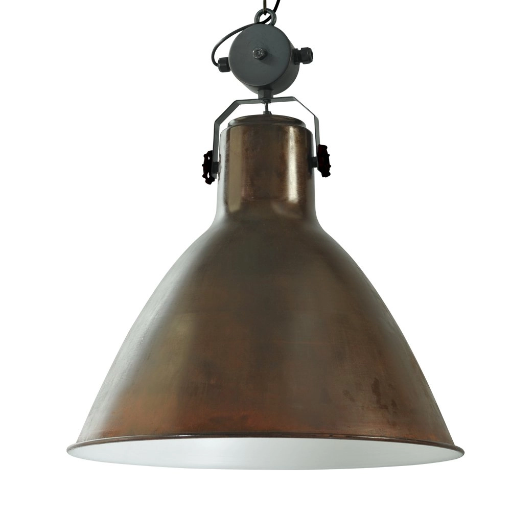 Landelijke industrie hanglamp Industria 58 Block koperbruin met zwart Masterlight 8718121232935