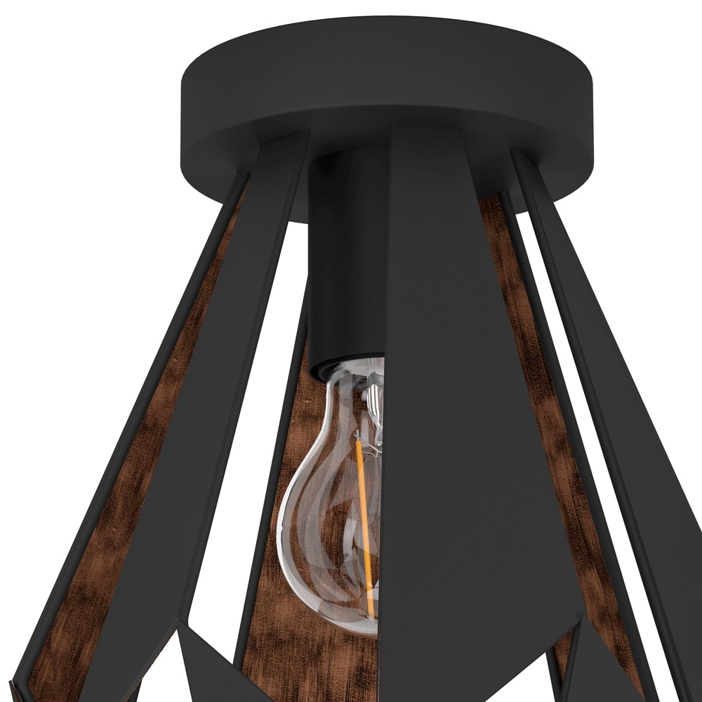 Plafondlamp Carlton 1 Ø 20cm - zwart Eglo 9002759307882