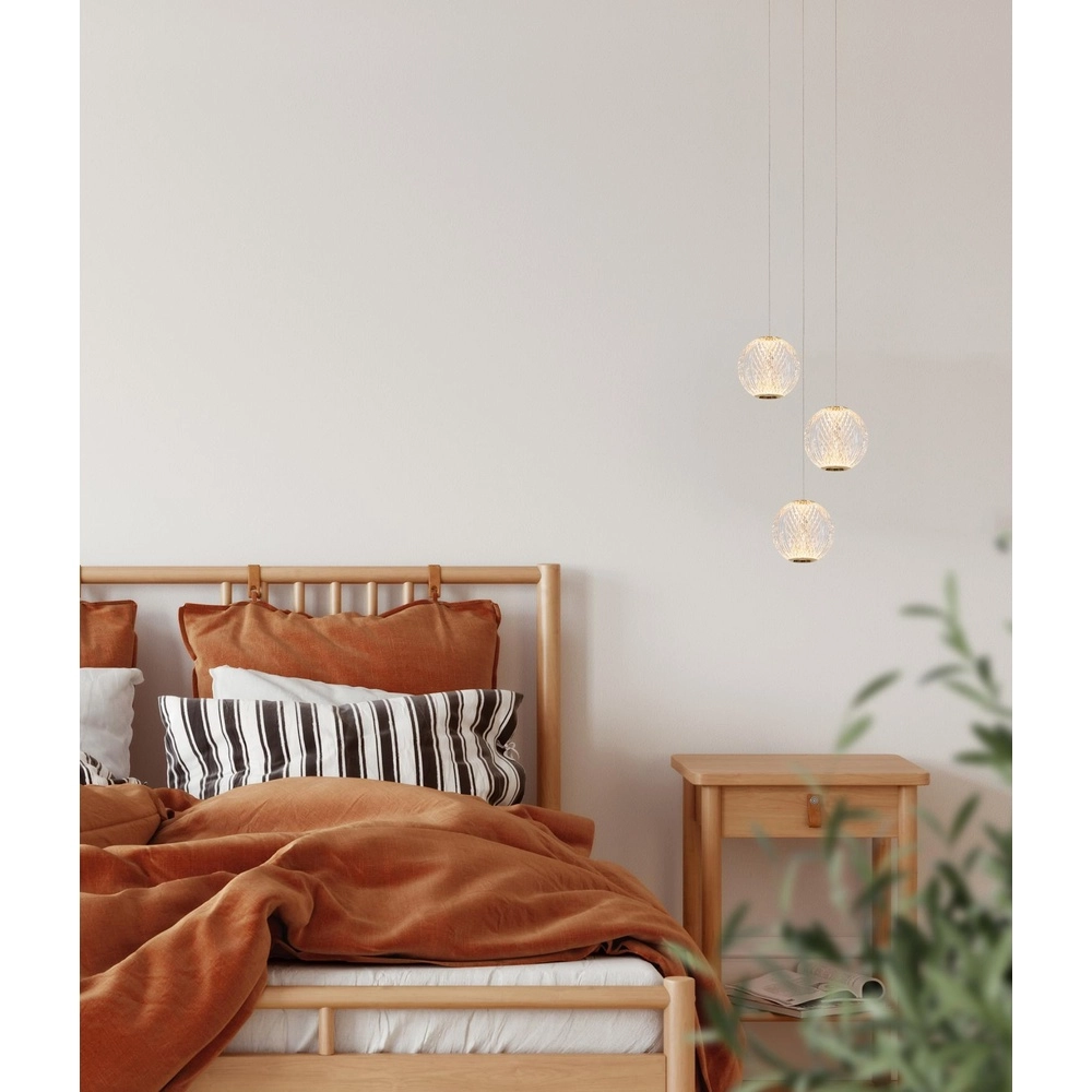 Gouden hanglamp Cintra vide 3-lichts Lucide 5411212134394