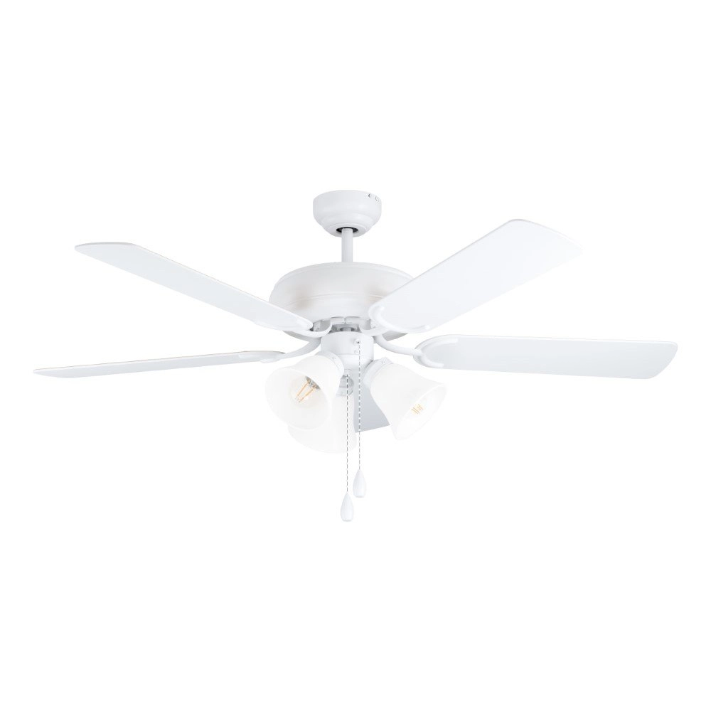 Plafondventilator lamp Las Palmas E27 132cm wit Plafondventilator lamp Las Palmas E27 132cm wit