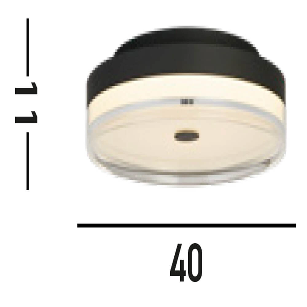 Plafondlamp Cyprus Ø 40cm zwart Searchlight 5053423273716