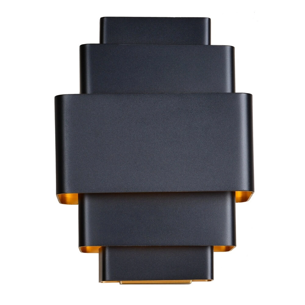 Design wandlamp Layers zwart met gouden binnenkant Artdelight 8720701101500