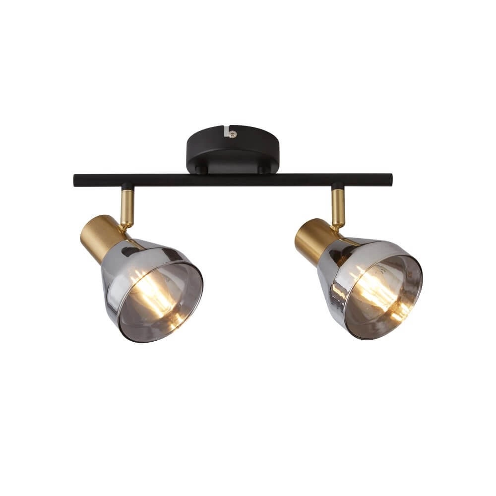 Plafondlamp Westminster met smoke glas 2-lichts Plafondlamp Westminster met smoke glas 2-lichts