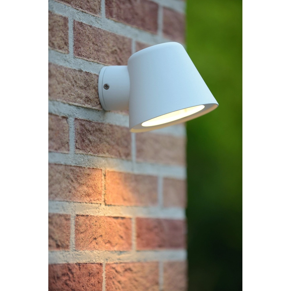 Wandspot Dingo-Led IP44 wit Lucide 5411212143822