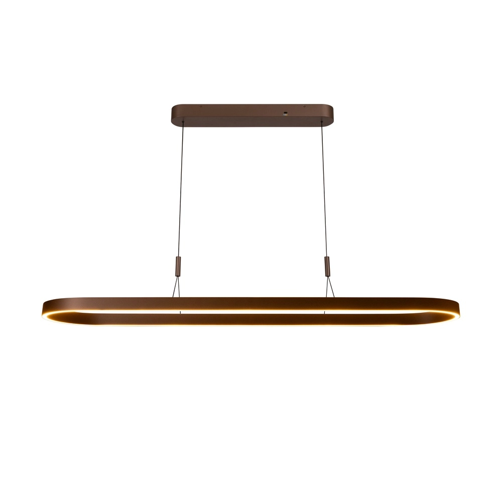 Ovale hanglamp Liane roestbruin