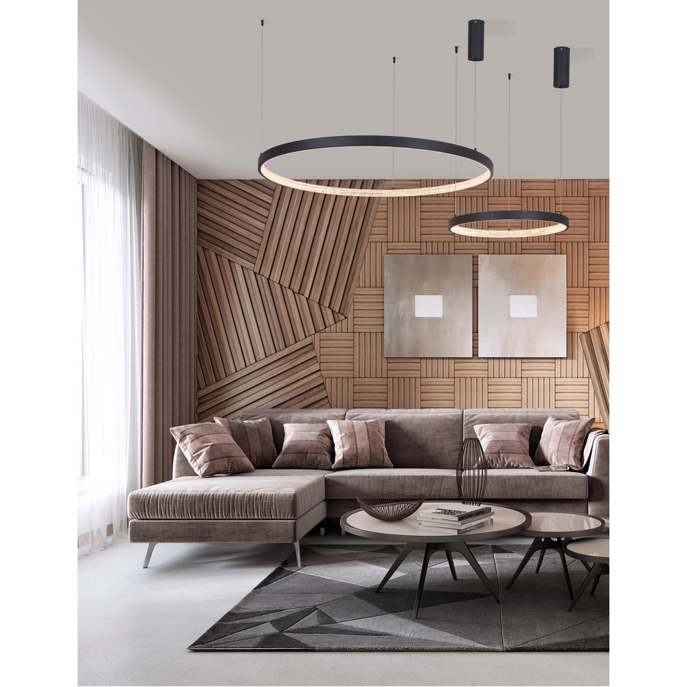 Hanglamp Preston zwart Ø 40cm Lyora 5212017429162