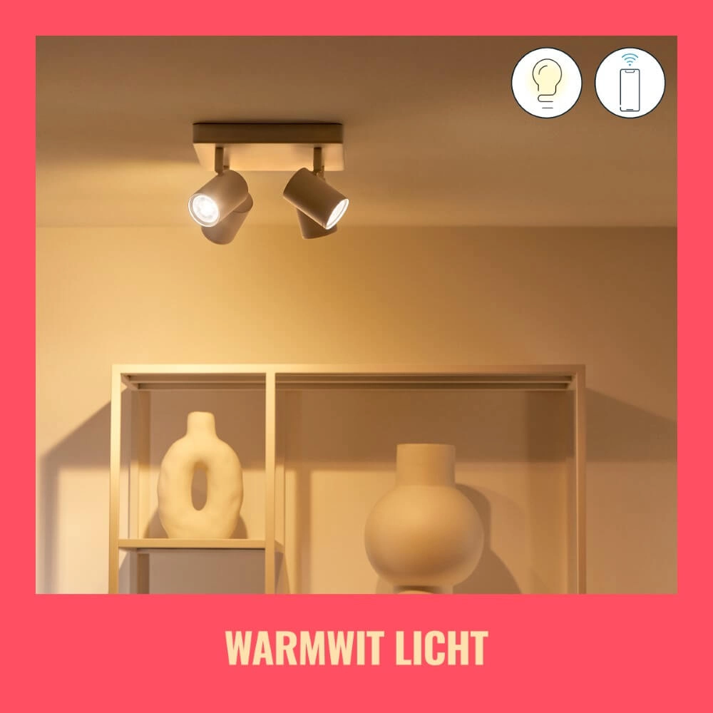 4-lichts opbouwspot Imageo smart - wit WiZ 8719514554559