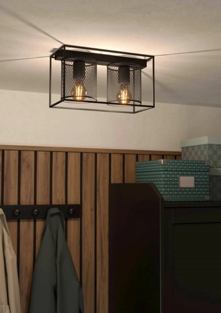 Landelijke plafondlamp Catterick 2x E27 Eglo 9002759437725