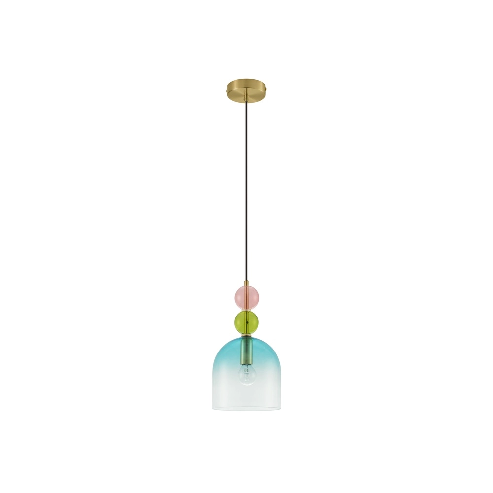 Gekleurde hanglamp Murano blauw Lyora 5212017434180