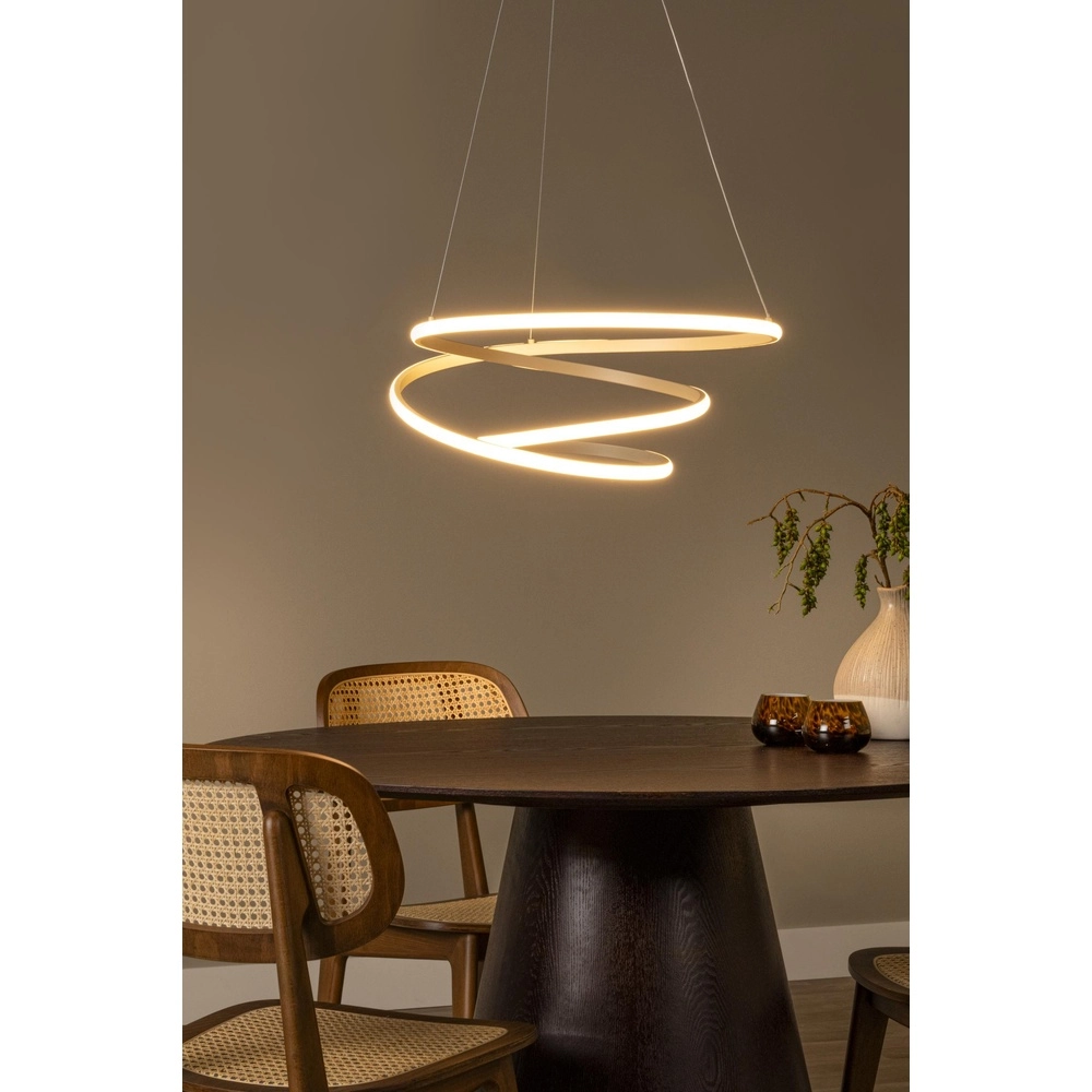 Moderne hanglamp Espiral zand bruin 40W Lucide 5411212782991