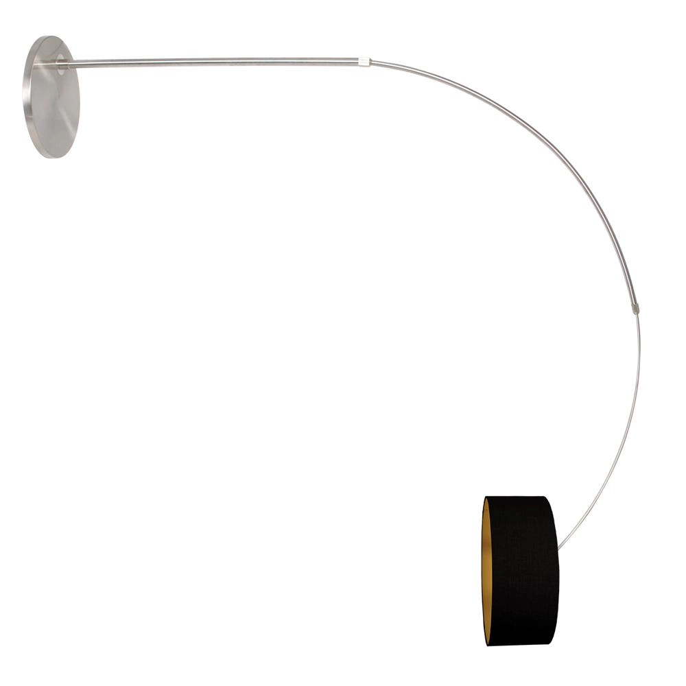 Booglamp Sparkled Light metaal met zwarte kap