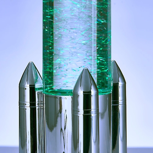 Tafellamp Apollo raket titanium grijs Trio 4017807681208