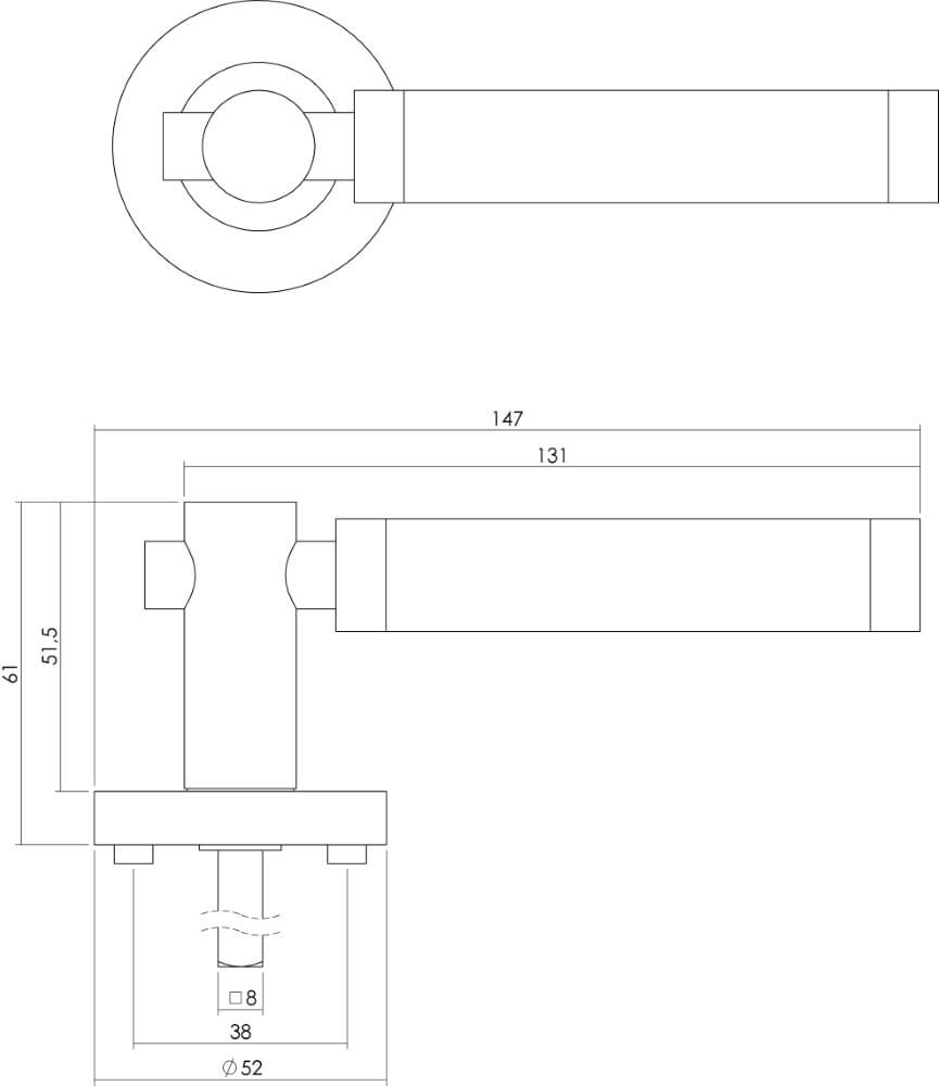 Klassieke deurklink Birgit op rozet chroom Intersteel 8714186166345