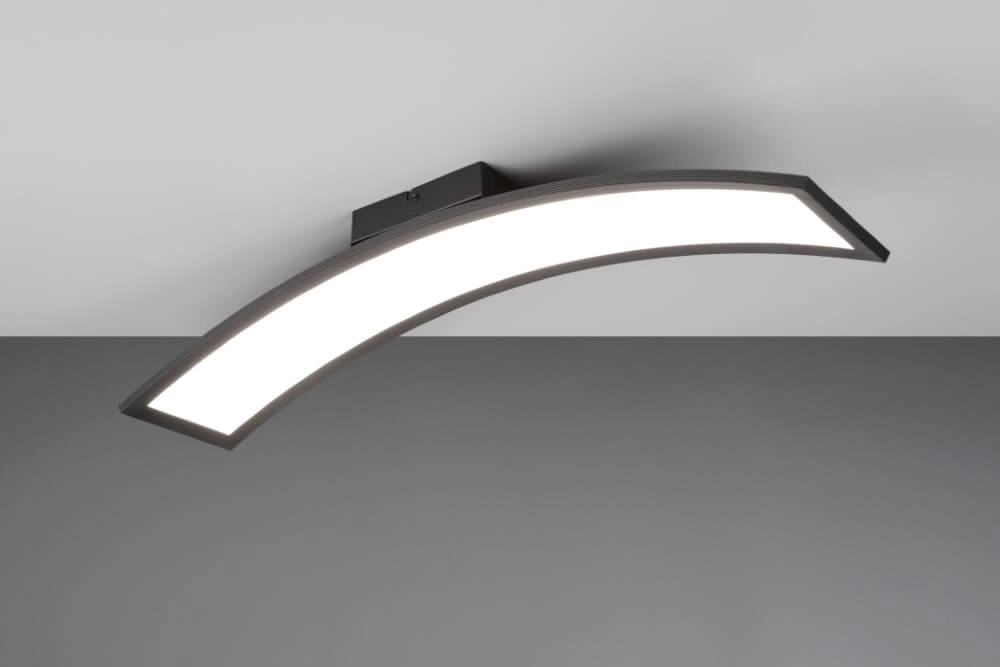 Gebogen plafondlamp Sigma zwart Gebogen plafondlamp Sigma zwart