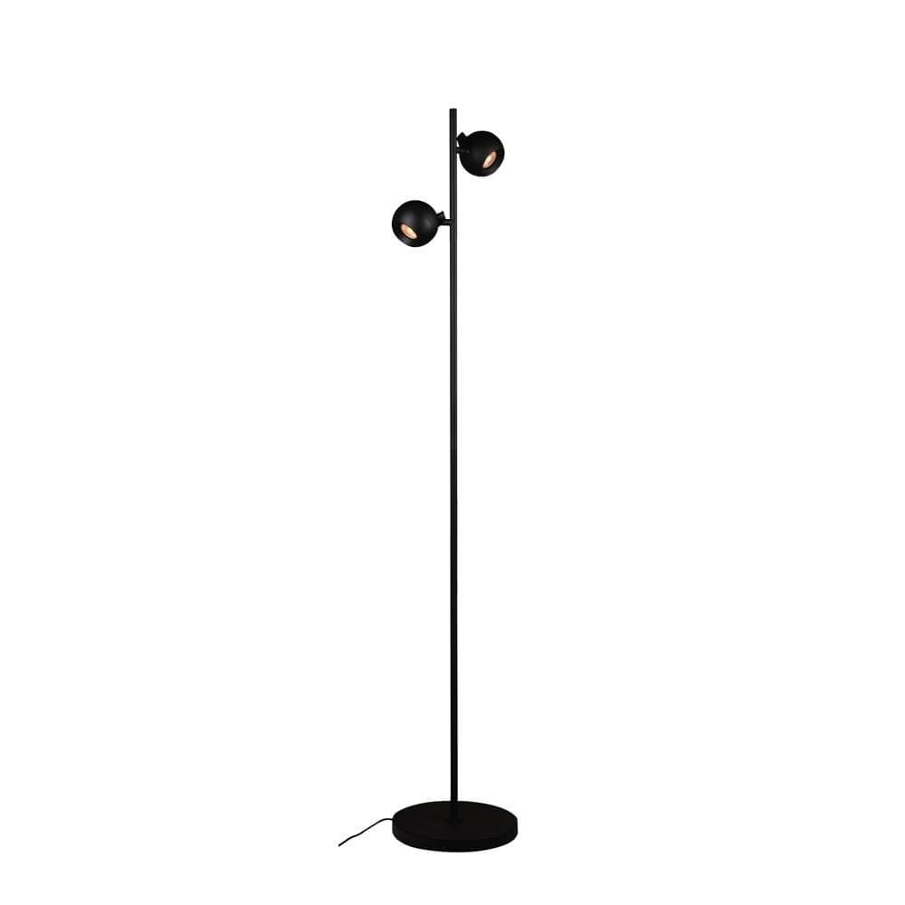 Design vloerlamp Bolero zwart 2-lichts