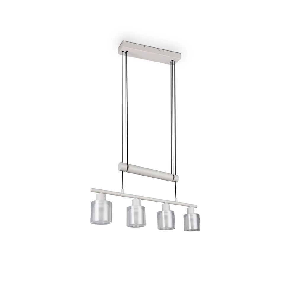Hanglamp Neralo 4-lichts grijs Trio 4017807702910