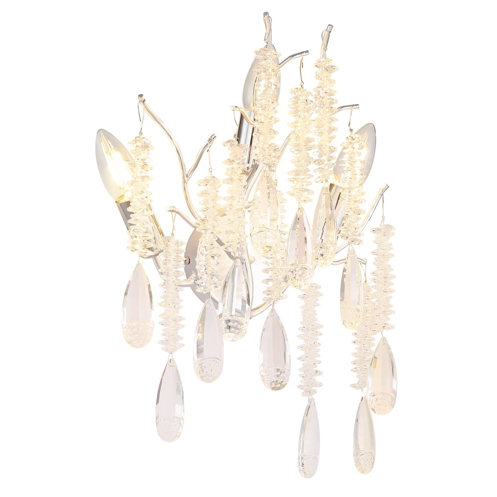Wandlamp Kinga zilvergrijs