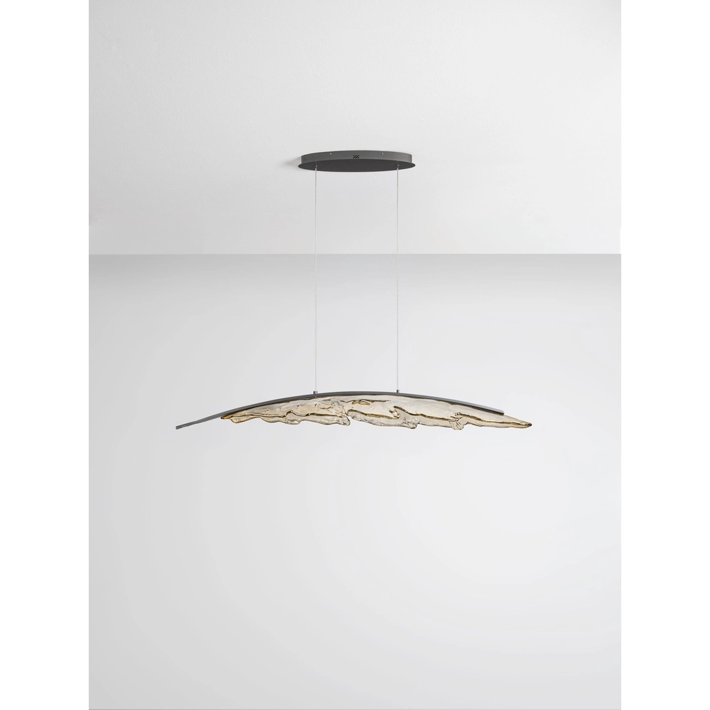 Design hanglamp Amado antraciet met mokka 131,5cm Lyora 5212063500280