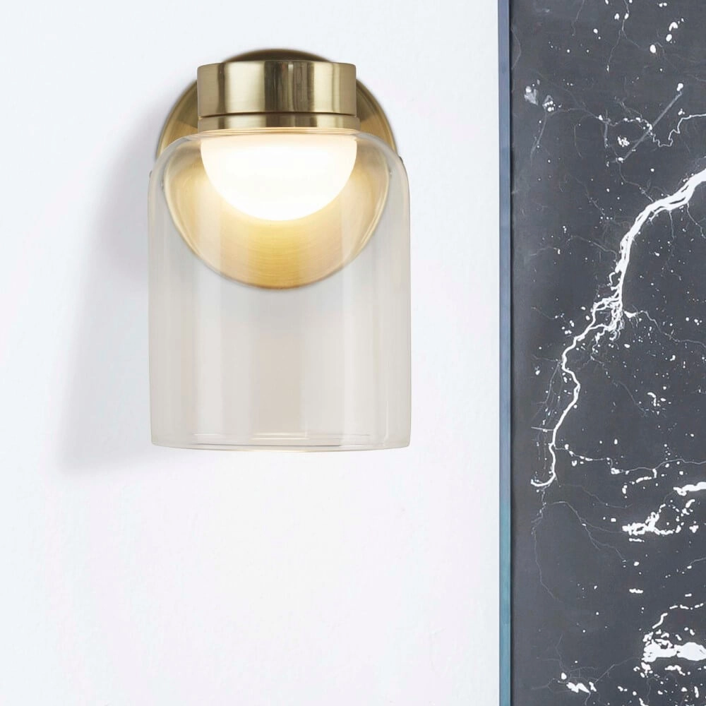 Badkamer wandlamp Highball messing Searchlight 5053423268101