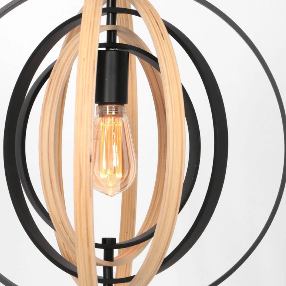 Houten hanglamp Muoversi Ø 45cm Steinhauer 8712746166309