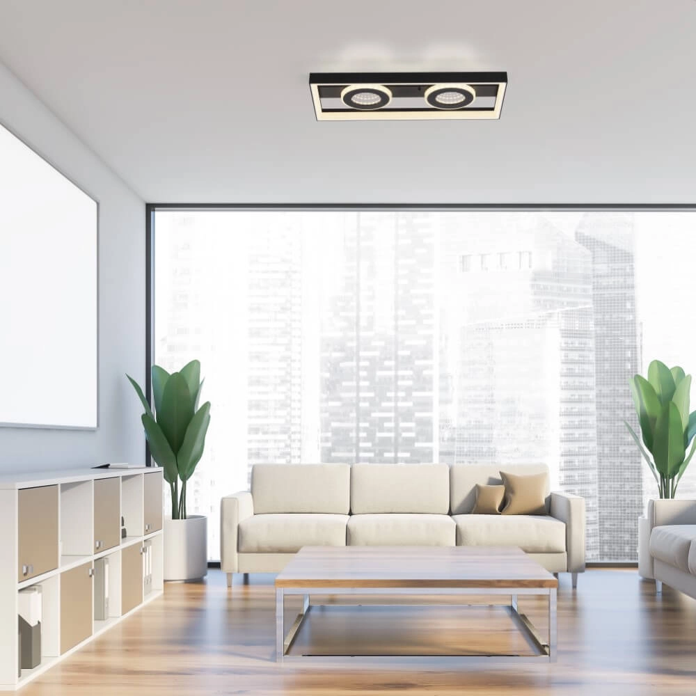 Rechthoekige plafondlamp Traforo dubbel Paul Neuhaus 4012248384893