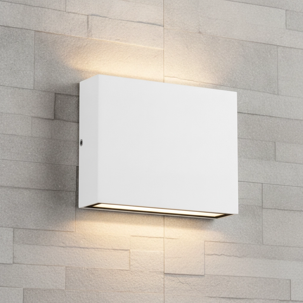 Strakke wandspot Tick up en downlighter wit