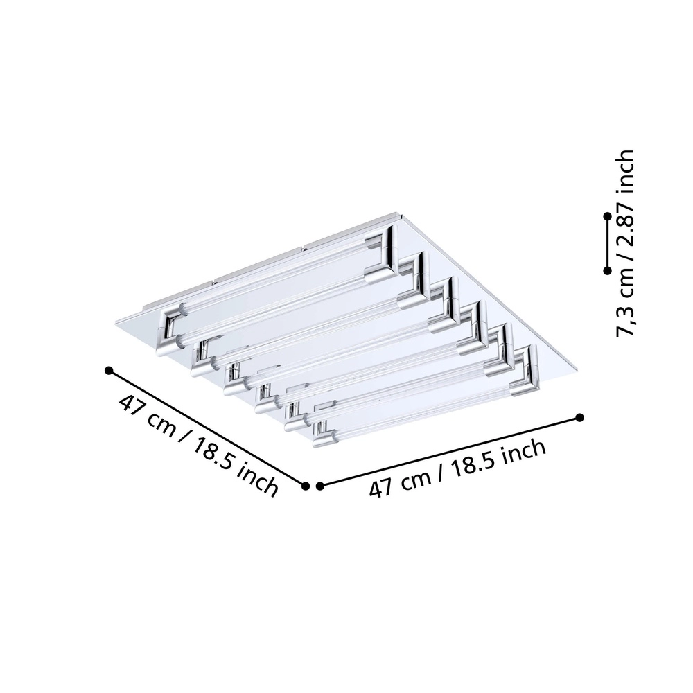 Plafondlamp Velarde 6-lichts chroom Eglo 9002759953997