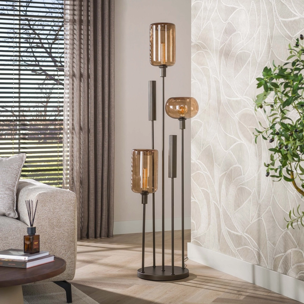Design vloerlamp Serene sienna bruin Lyora 8716803514775