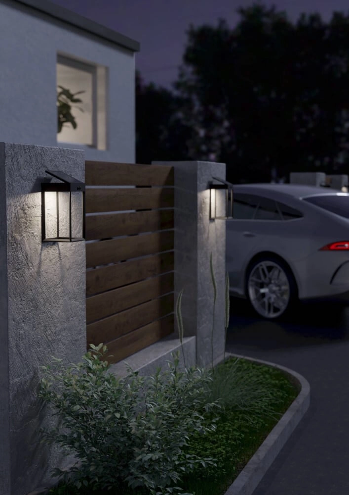 Solar wandlamp Suzzara zwart Eglo 9008606297917