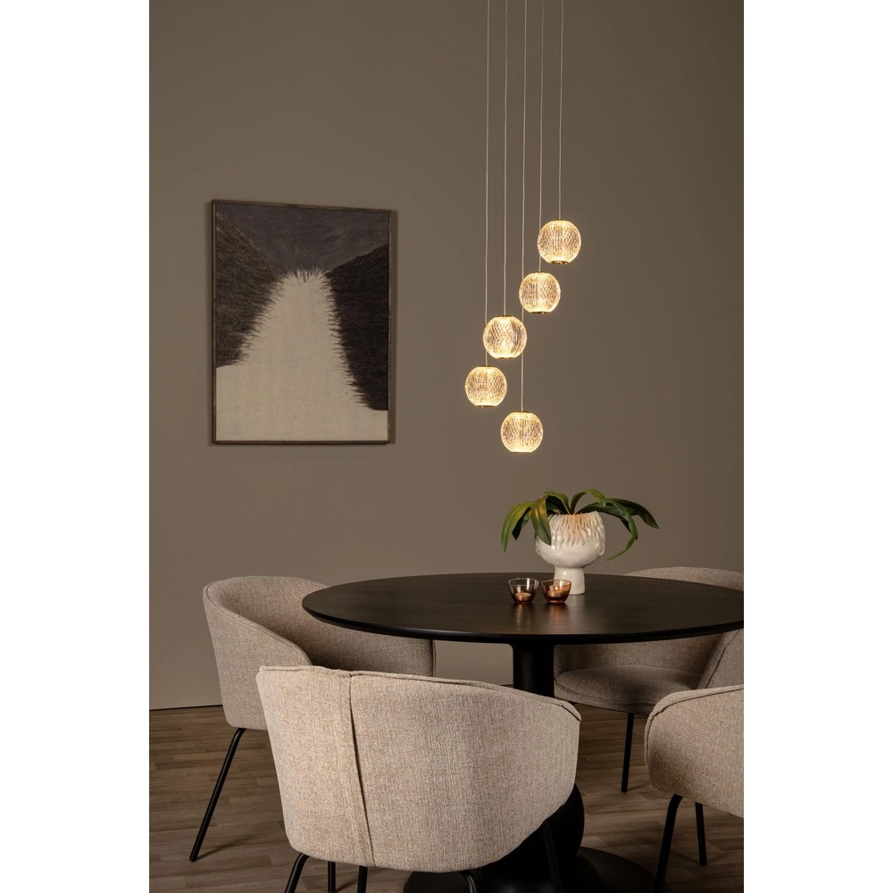 Gouden hanglamp Cintra vide 5-lichts Lucide 5411212134417