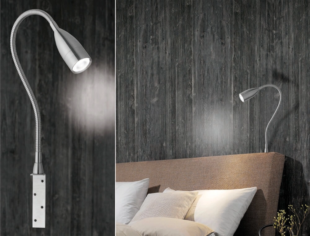 Bed leeslamp Sten met bed bevestiging Fischer & Honsel 4001133307024
