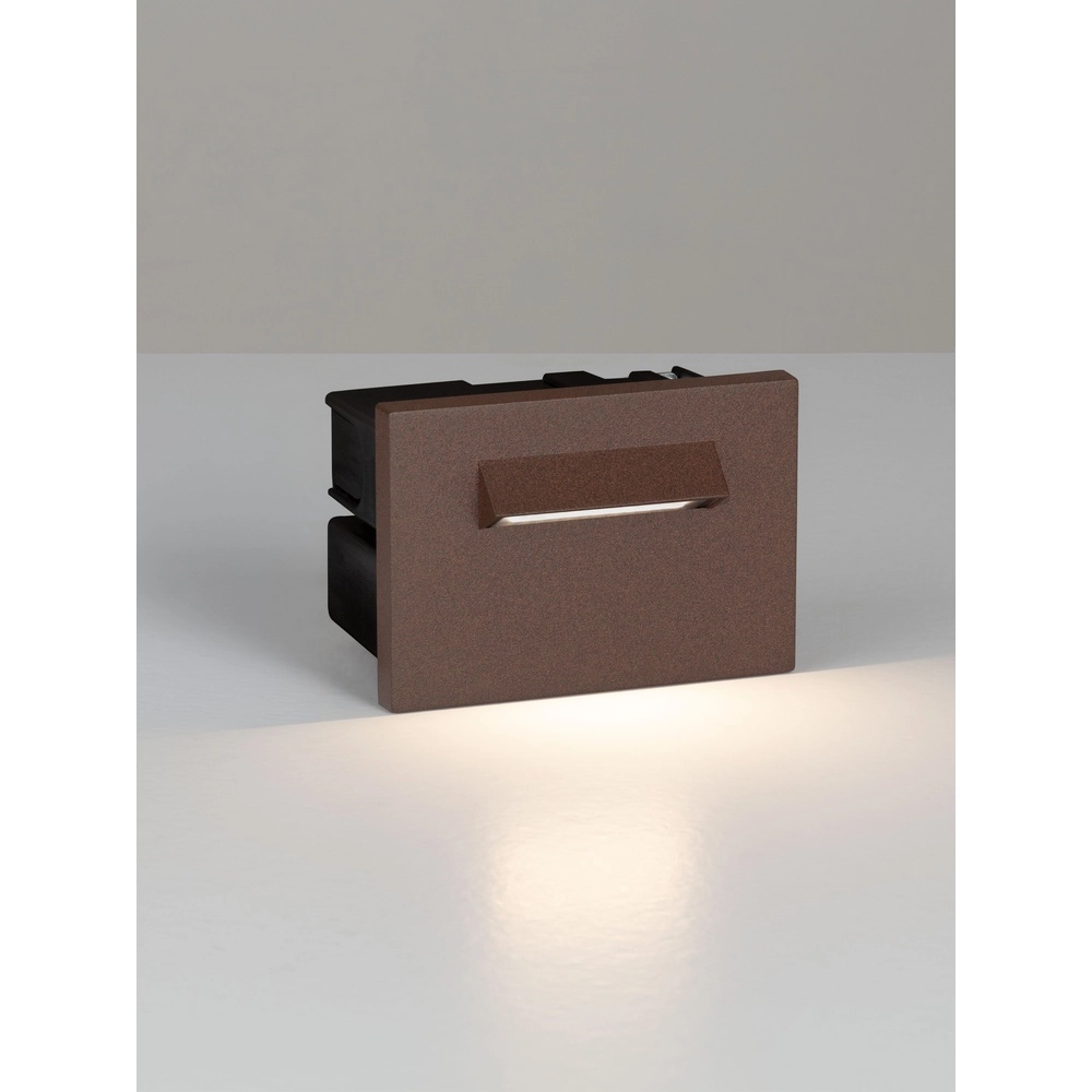 Inbouwlamp Recto voor wand roestbruin Lyora 5212063504967