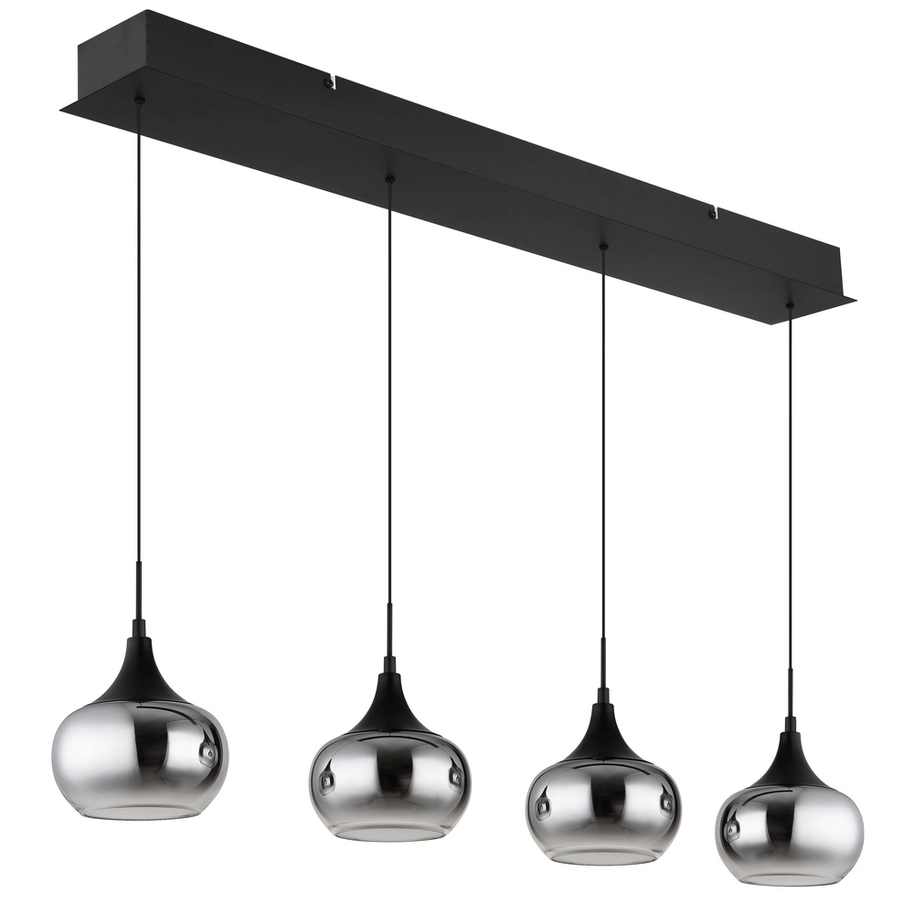 Design hanglamp Lui 4-lichts zwart Globo 9007371589609