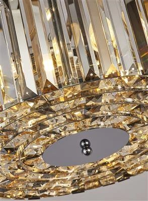 Hanglamp Chapeau 42cm chroom met kristalglas Searchlight 5053423187822