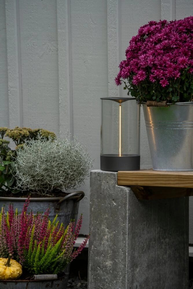 Oplaadbare lamp Edison M antraciet KonstSmide 7318307848373